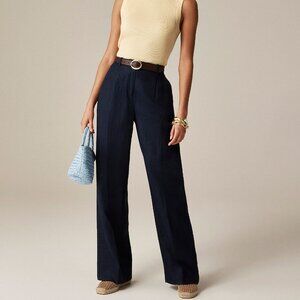 J. Crew Wide-Leg Navy Pants